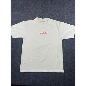 O.NE Logo T-Shirt Glory Blanks Tag Cream White Size M Streetwear